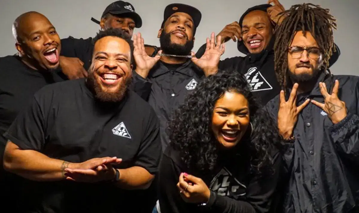 Group of creators laughing together
