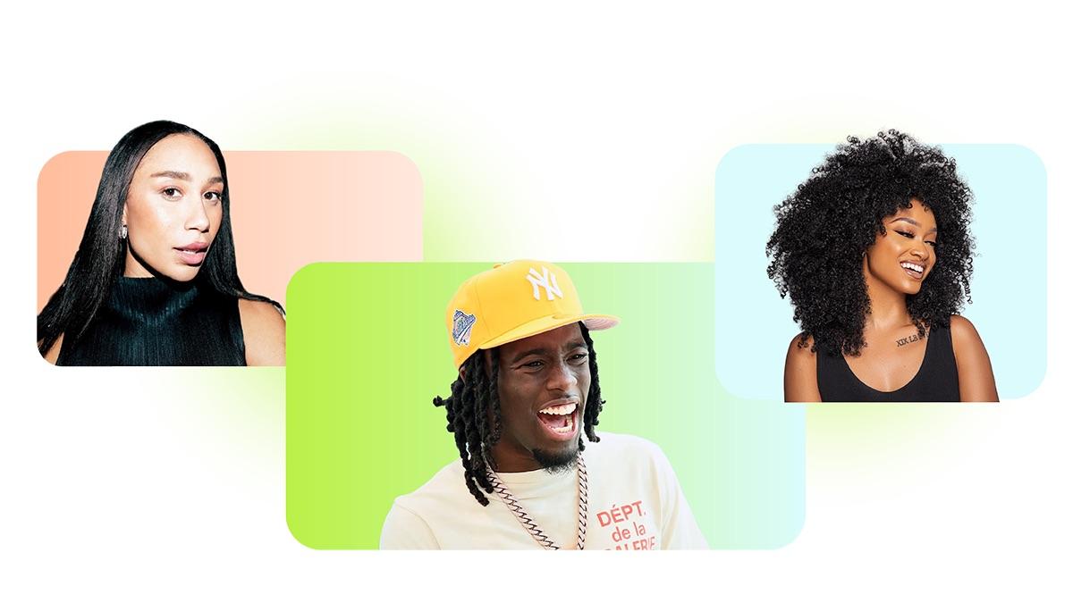 Photos of three multicultural creators