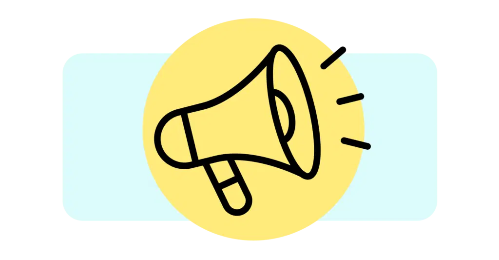 Illustration of a megaphone, for amplifying creator communities