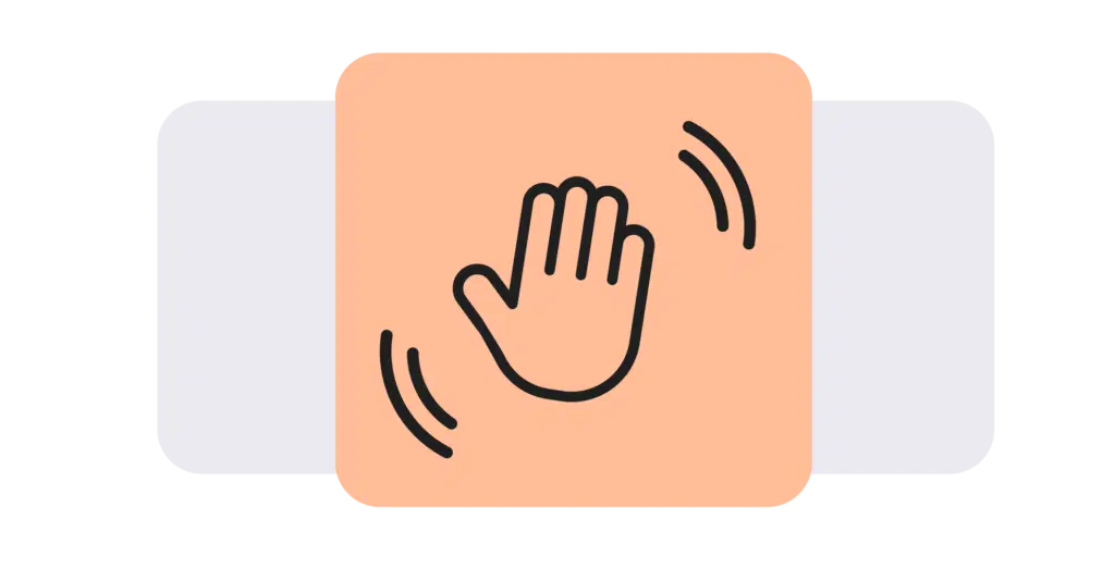 Illustration of a waving hand