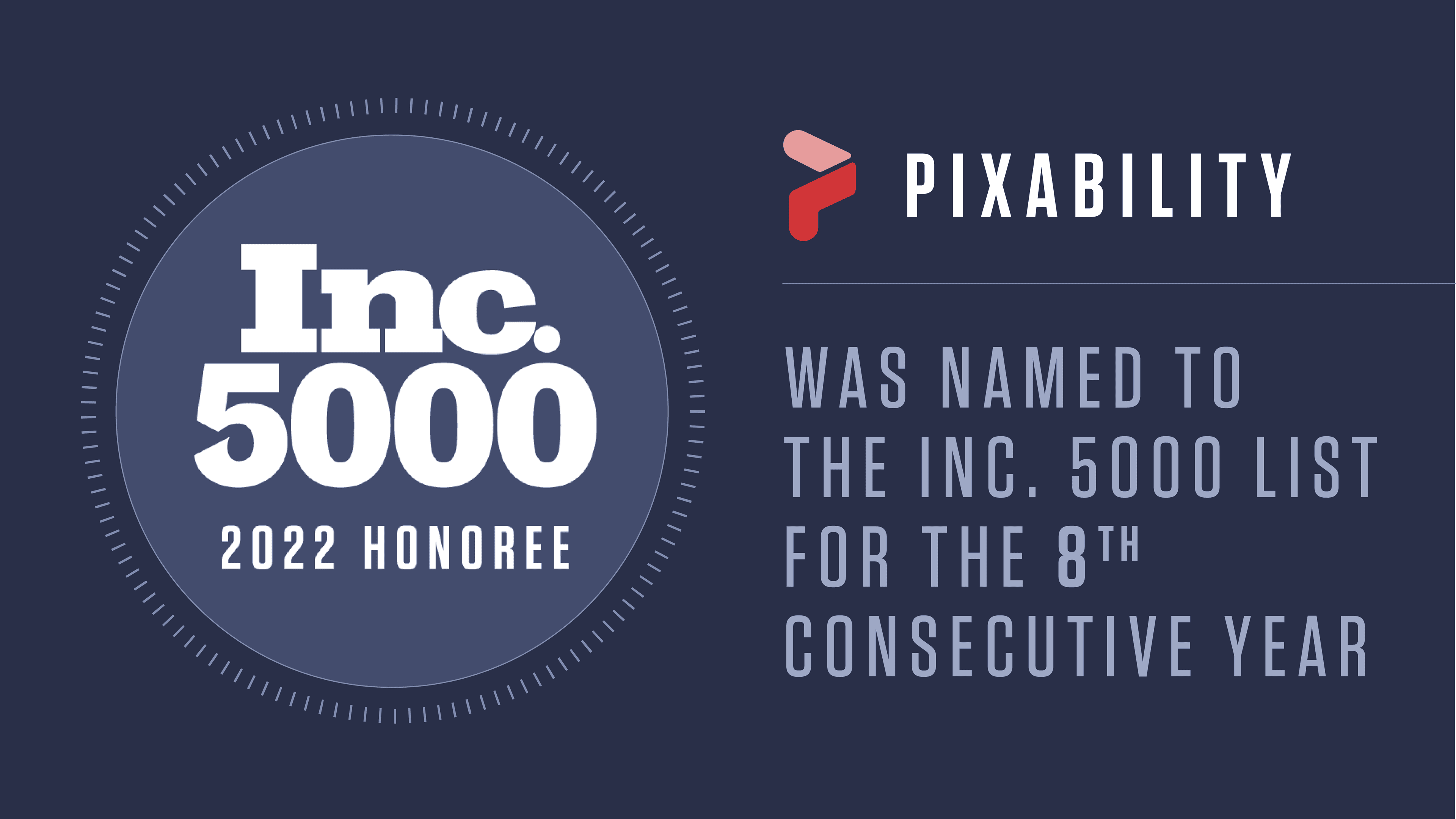 Pixability Makes The Inc. 5000 List For The 8th Year In A Row